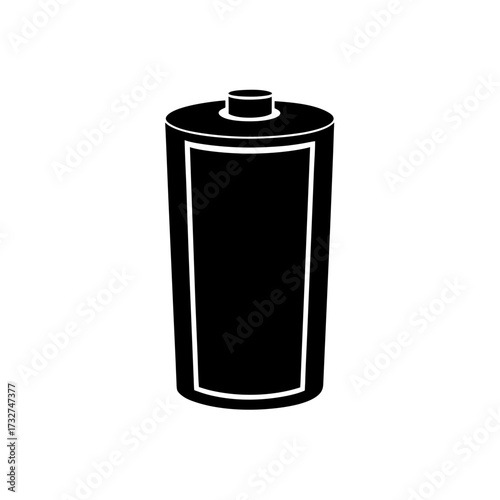 battery low icon black silhouette vector illustration on transparent background