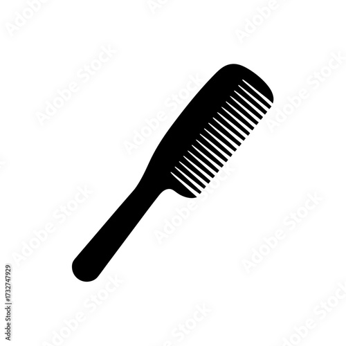 comb icon black silhouette vector illustration on transparent background