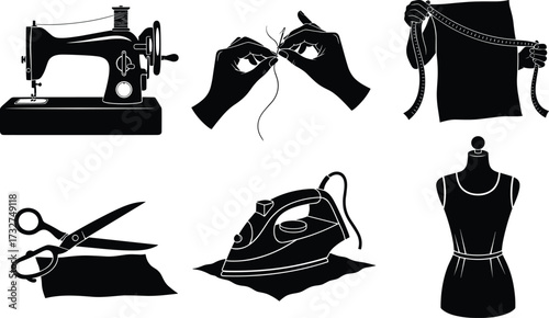 Silhouettes of diverse athletes and sports players in action, including lacrosse, field hockey, and gymnastics, a collection for sports and fitness design