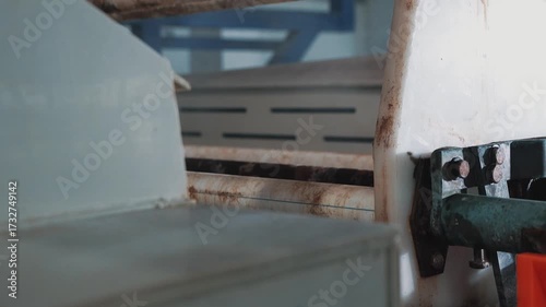 Electroplating. A production line for coating with a protective layer of metal. Corrosion and rust protection	

