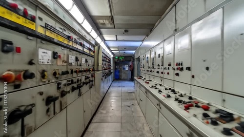 Empty electrical control room