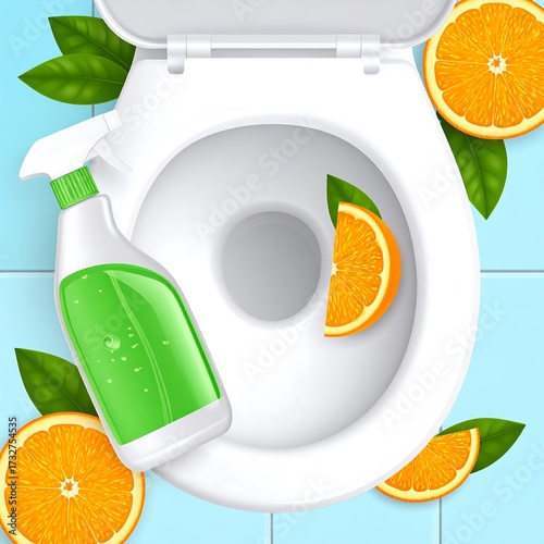 Toilet bowl cleaner with citrus