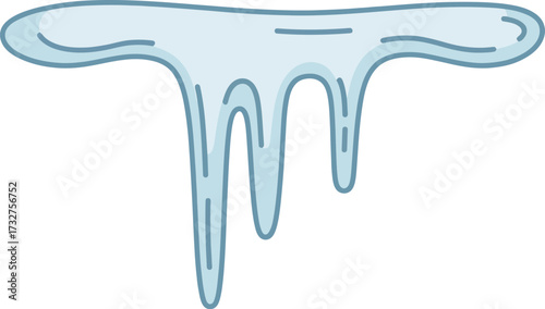 Illustration of blue icicle hanging with winter season theme vector design