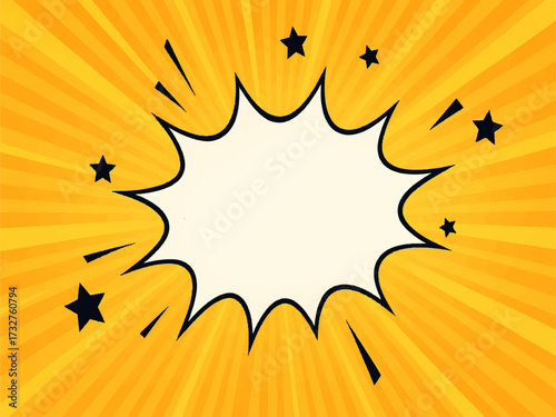 The bright yellow and orange abstract vector illustration shows a Halloween background with bats and a star, capturing the autumn season