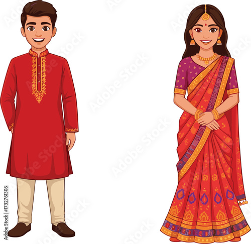Indian traditional clothing, cultural attire, ethnic dress, sari outfit, kurta pajama, heritage fashion, celebration wear, festival costume, cultural diversity, tradition