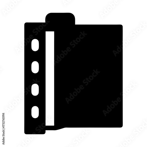 Simplified photographic film roll icon representing vintage memories and capturing moments