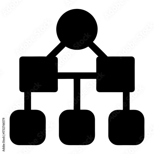 Hierarchy or organizational chart illustration depicting branching relationships and structure