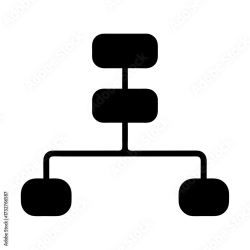 Hierarchical Diagram Representing a Top Down Structure and Relationships Between Elements