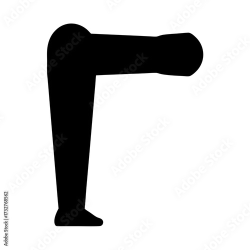 Silhouette of a Retro Hairdryer with Curved Nozzle and Sturdy Base