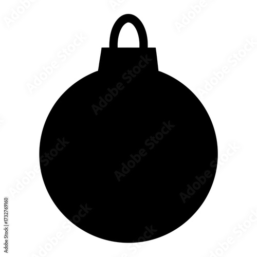 A classic black Christmas ornament for holiday decoration and festive cheer