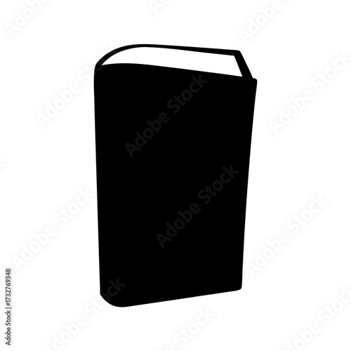 Silhouette of a Hardcover Book, Standing Upright, Creating a Sense of Mystery