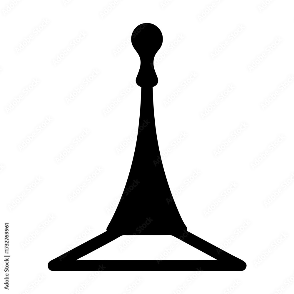 Obraz premium Abstract design combining a clothing hanger with an hourglass like shape