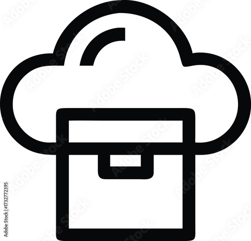 Innovative cloud computing solution for secure digital storage and efficient online service delivery, symbolizing modern technological infrastructure and data management capabilities