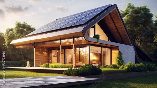 Wallpaper Mural A Photo of Sustainable Home Design with Solar Panel Torontodigital.ca