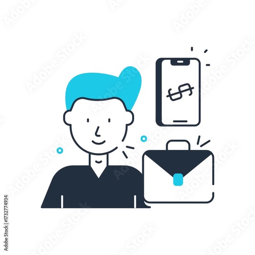 Animated business icon - video animation