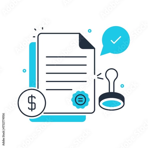 Animated business deal icon - video animation