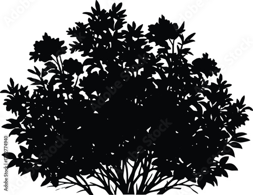 Shrubbery Silhouette | Garden Plant Vector Graphic