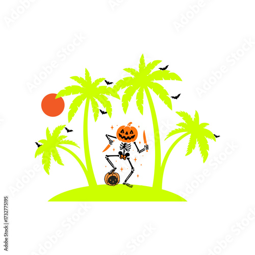 A Halloween pumpkin cartoon features a fun and playful version of the classic jack-o’-lantern. With exaggerated expressions, bright colors, and a lighthearted style,