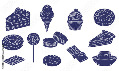 Sweet treats assortment cake cream