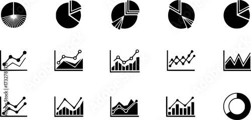 Modern pie chart line icon.