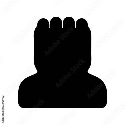 Stylized Crowd Silhouette Depicting Teamwork and Community Engagement with abstract shapes