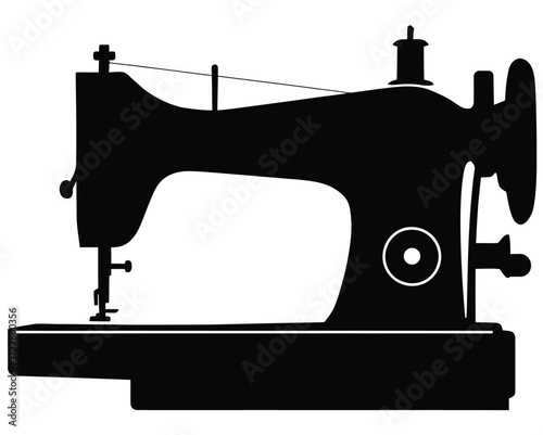 Manual Sewing Machine Silhouette