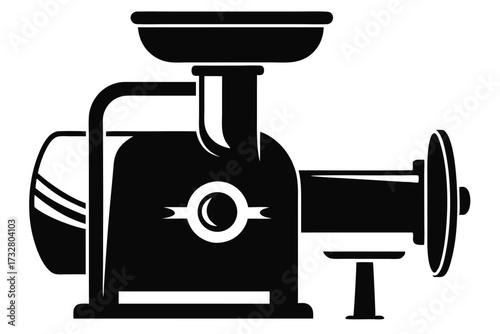 Simple black and white shows the appliance for food preparation on a white background