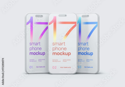 Clay Smartphone Mockup for App UI Designs