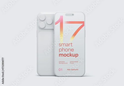 Clay Smartphone Mockup for App UI Designs