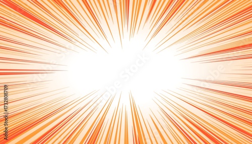 Abstract orange and yellow background. Radial effect. 
