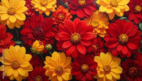 Wallpaper Mural Vibrant flower arrangement Torontodigital.ca