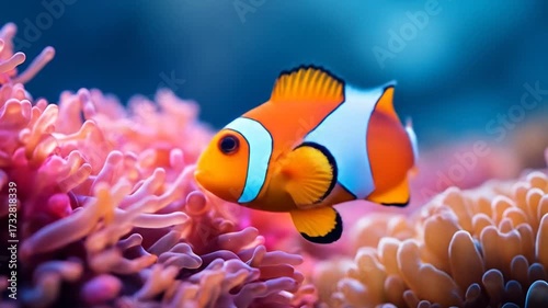 Clownfish in a vibrant coral reef