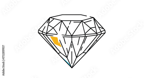 Examining the internal inclusions and external blemishes of a gemstone.