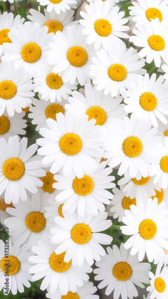 Obraz premium Close-up of many white daisies