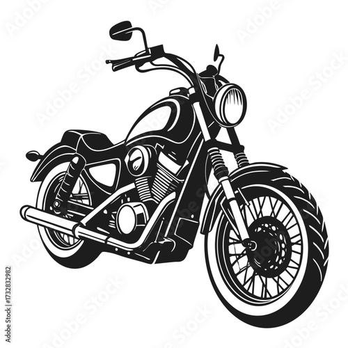 motorcycle isolated on white