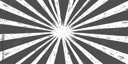 A vibrant green retro sunburst illustration with a grunge texture makes an ideal vintage wallpaper design