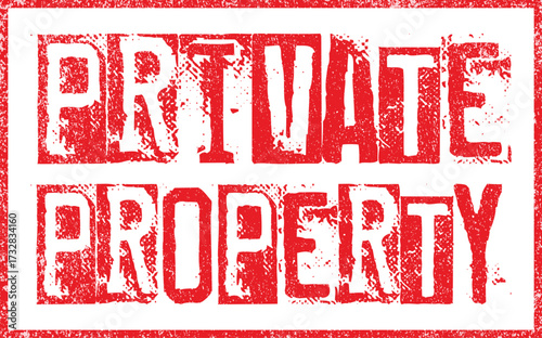Private Property No Trespassing Warning Sign Graphic.