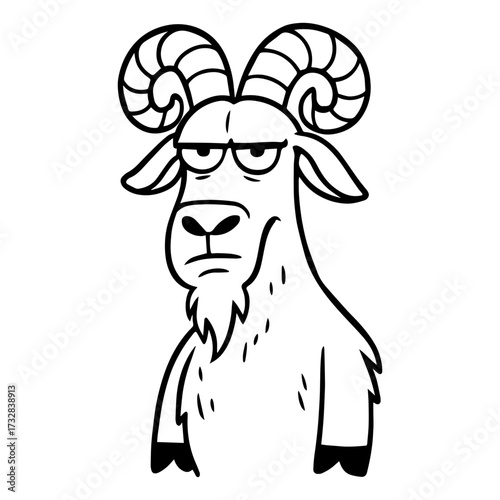 Horned Goat vector