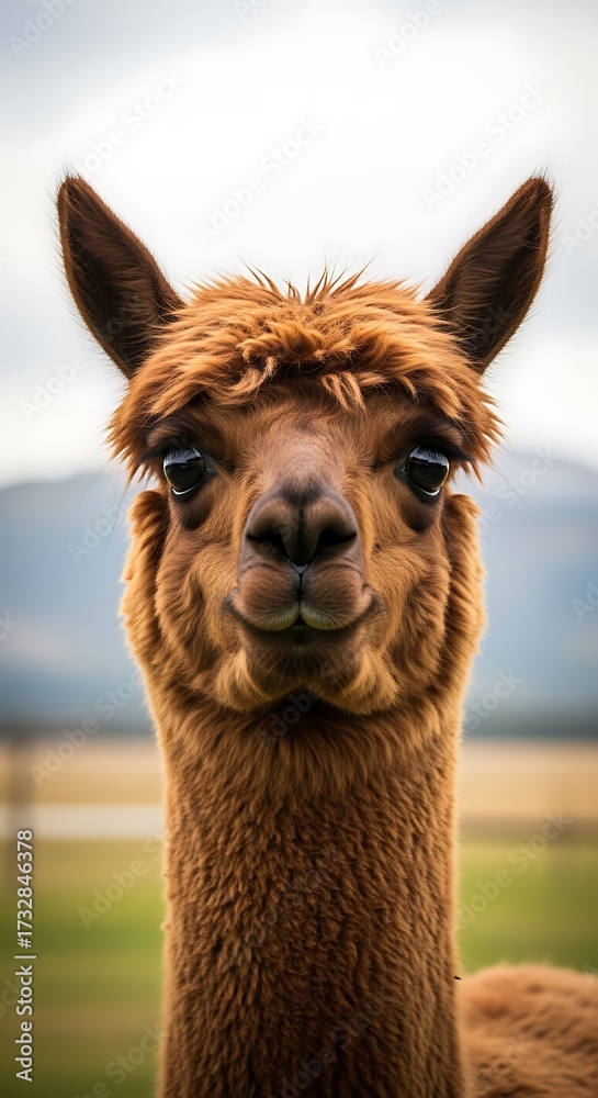 Obraz premium Cute Alpaca Portrait.