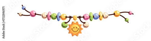 Beaded bracelet with sun element