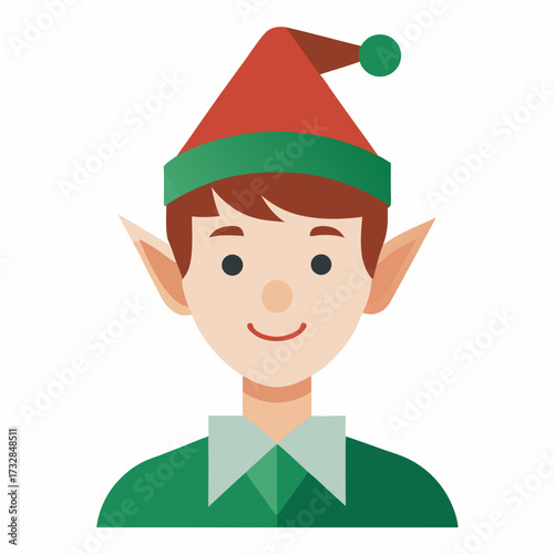 A simple illustration of an elf on the shelf on a white background vector illustration