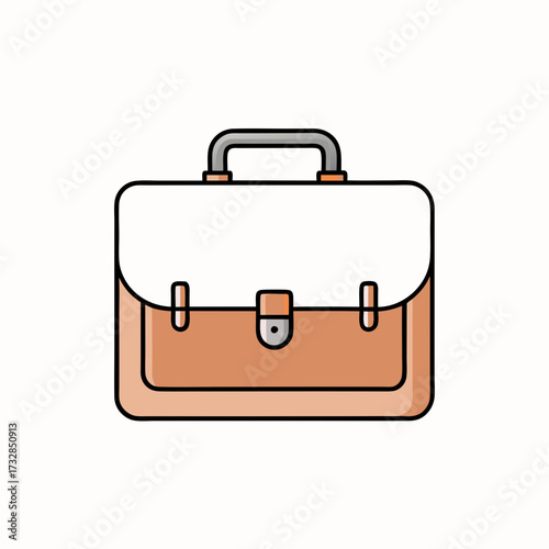 A minimalist line style icon of a business briefcase vector illustration