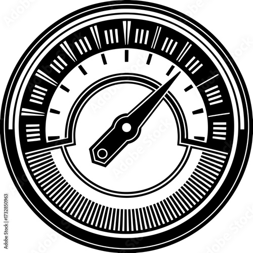 A credit score rating meter icon in a flat vector style on white background vector illustration