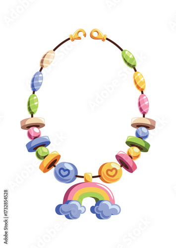 Handmade beaded necklace girlish design