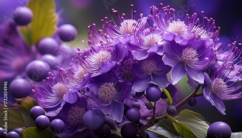 Purple Bloom And Midnight Berries