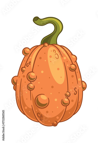Natural pumpkin cartoon seasonal vegetable