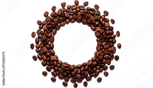 Wallpaper Mural Coffee beans arranged in a circle Torontodigital.ca