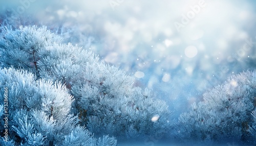 Frost Background With Copy Space