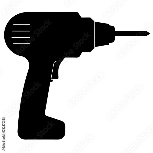 electric screwdriver isolated on white