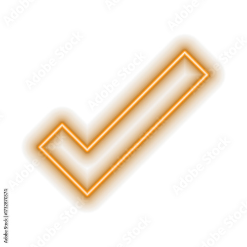 neon. Green check mark, red cross, x mark icon set, right and wrong hand drawn sign concept vector. Correct vote choice and rejection isolated symbol. Check mark vector illustration, check mark symbol